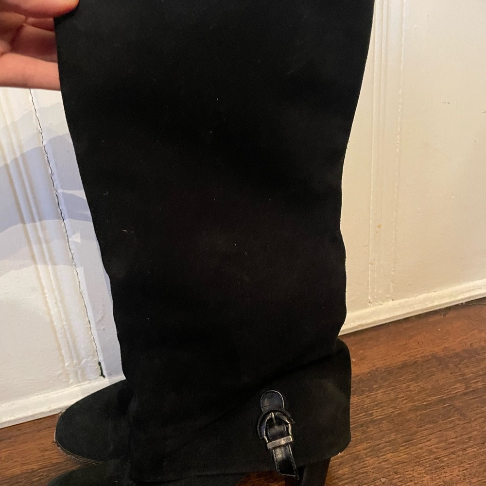 Delman Knee-High Boots with Buckle / wide calf and wide ankle covering - As is!
